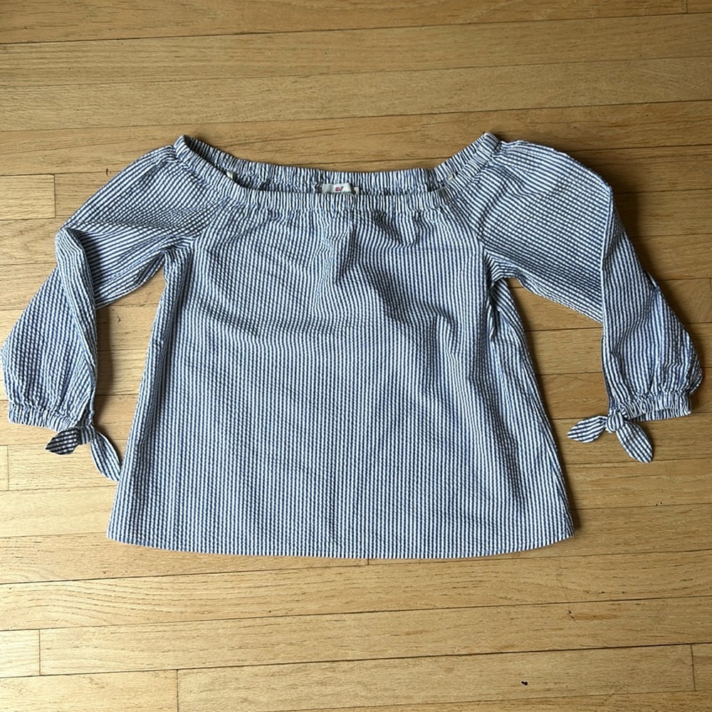 Vineyard Vines Off Shoulder Striped Top